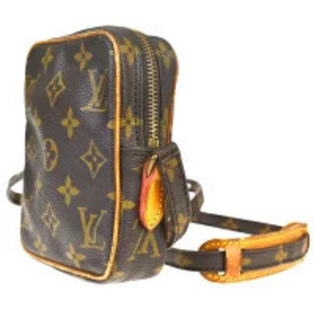 Louis Vuitton Monogram Pochette Bag Danube Leather Shoulder Brown